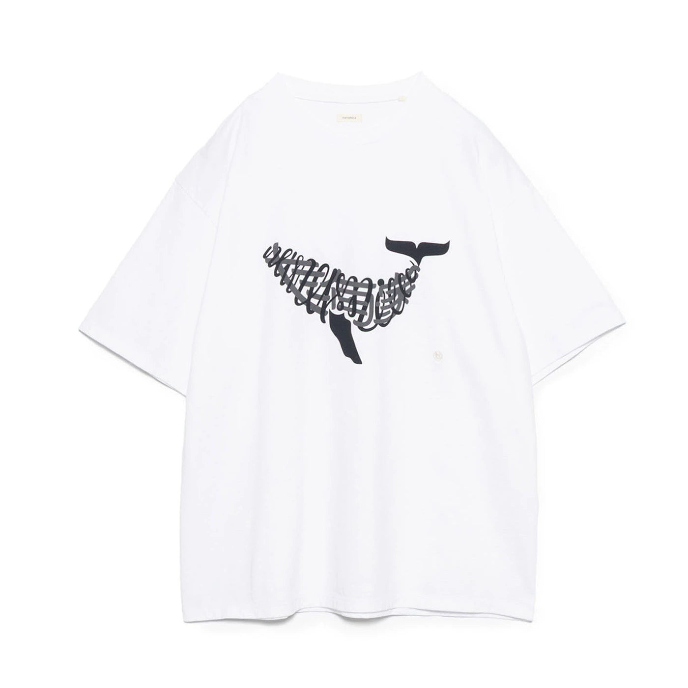 Nissan whale print short sleeve T-shirt for men and women trend loose casual T-shirt