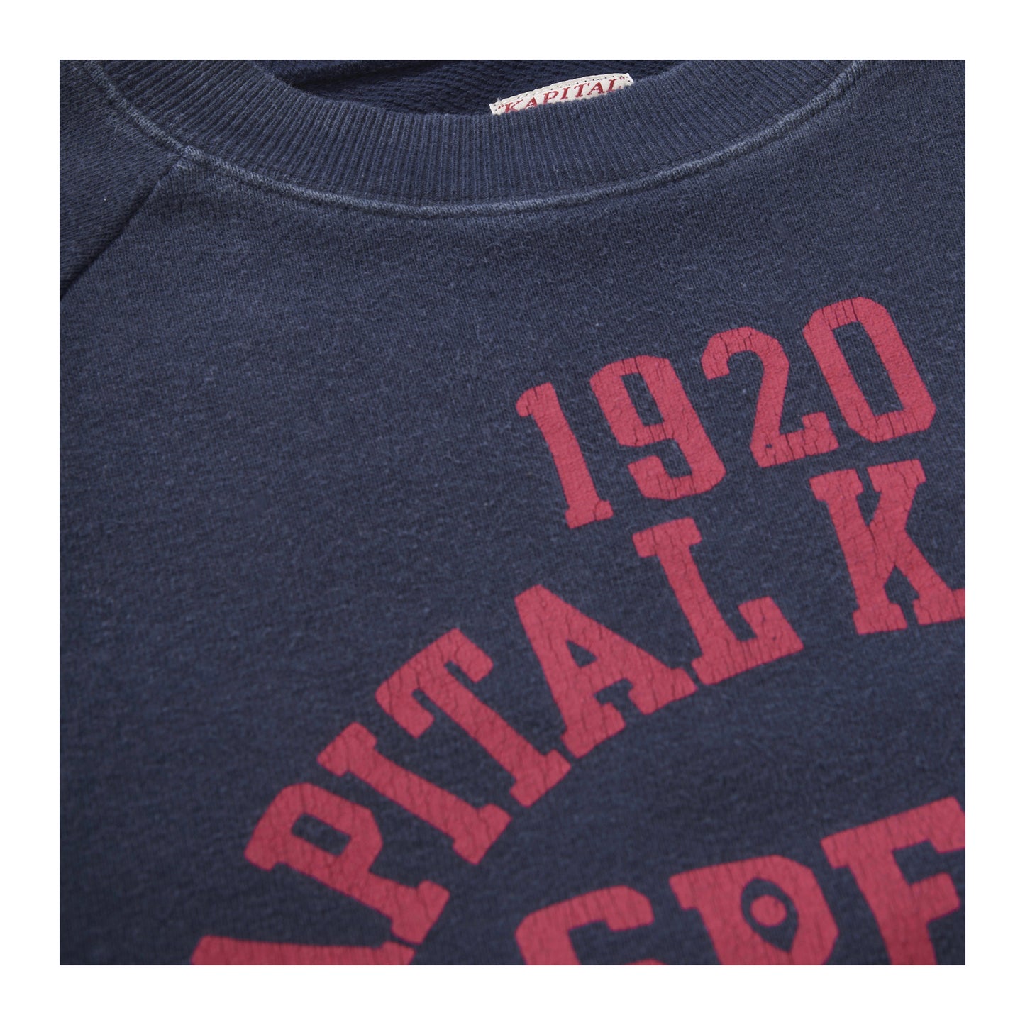 25SS Japanese casual cotton eye print distressed pullover loose crewneck sweatshirt