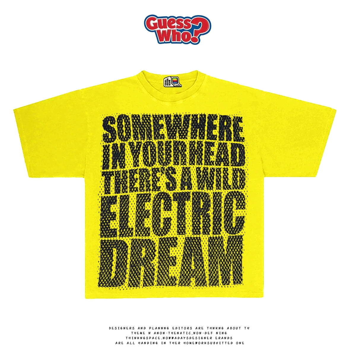 Artist Series Oversize Large Edition Copywriting Short Sleeve T-Shirt Short Sleeve Tee Real 270g!