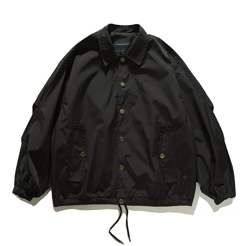 Coach Jacket – Snap Front & Drawstring Hem | Yamalinclothes