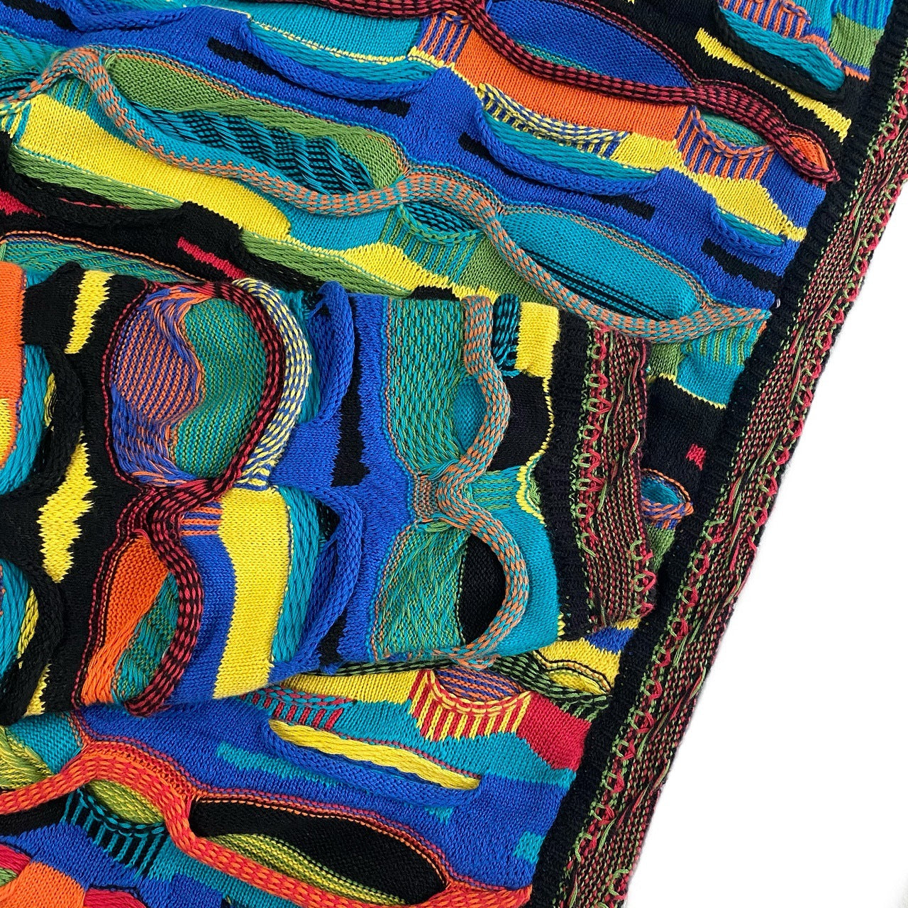 Japanese vintage loose bf pop contrast ethnic style knit pullover sweater Amazon