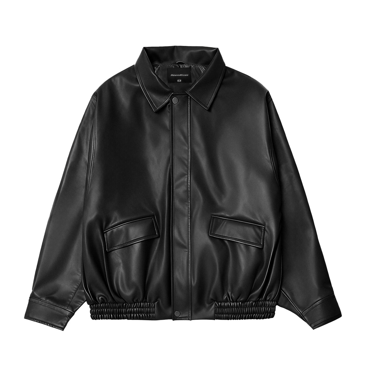 American Retro Lapel Leather Biker Jacket – Oversized Unisex | Yamalin clothes | Vintage workwear outfit for men