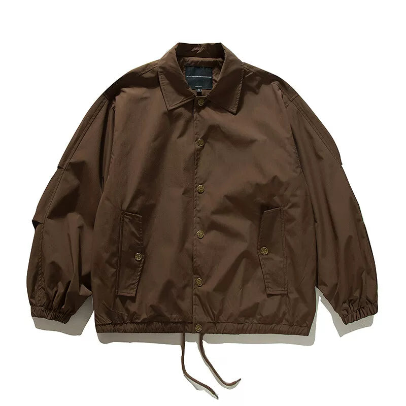 Coach Jacket – Snap Front & Drawstring Hem | Yamalinclothes