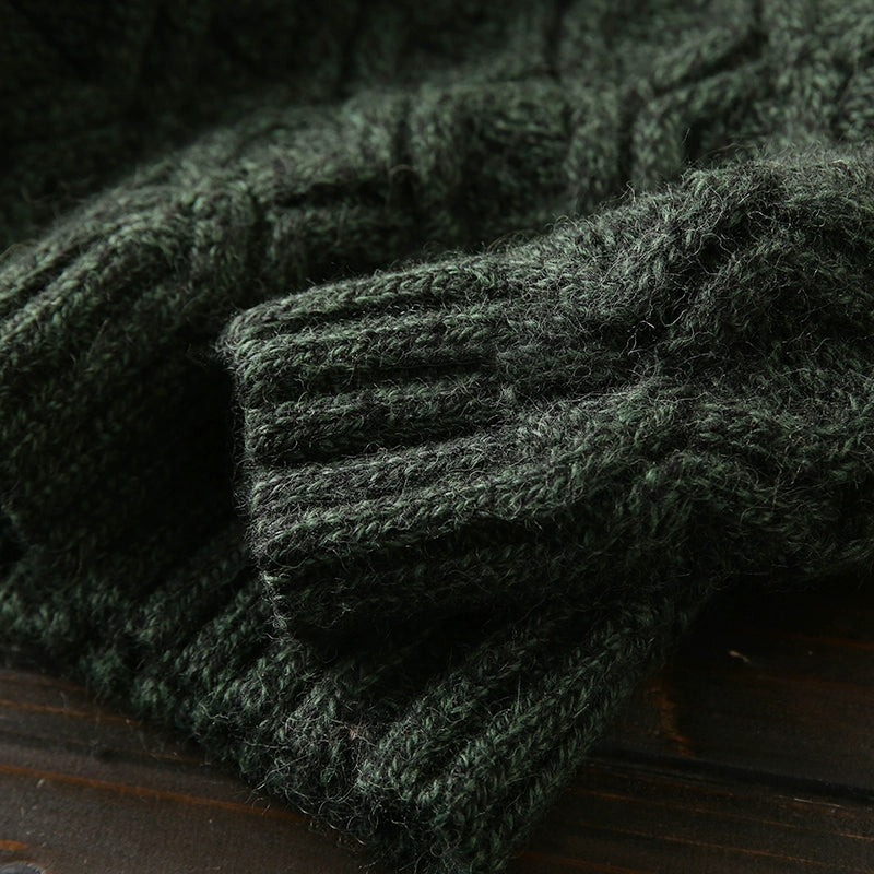 Heavy hard goods 100/wool Italian custom foreign trade original single tail goods men's thickened knitted sweater jacket