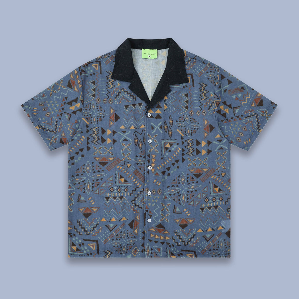 Niche Design American Retro Creative Full Print Graffiti Casual Short-Sleeve Shirt | Yamalinclothes