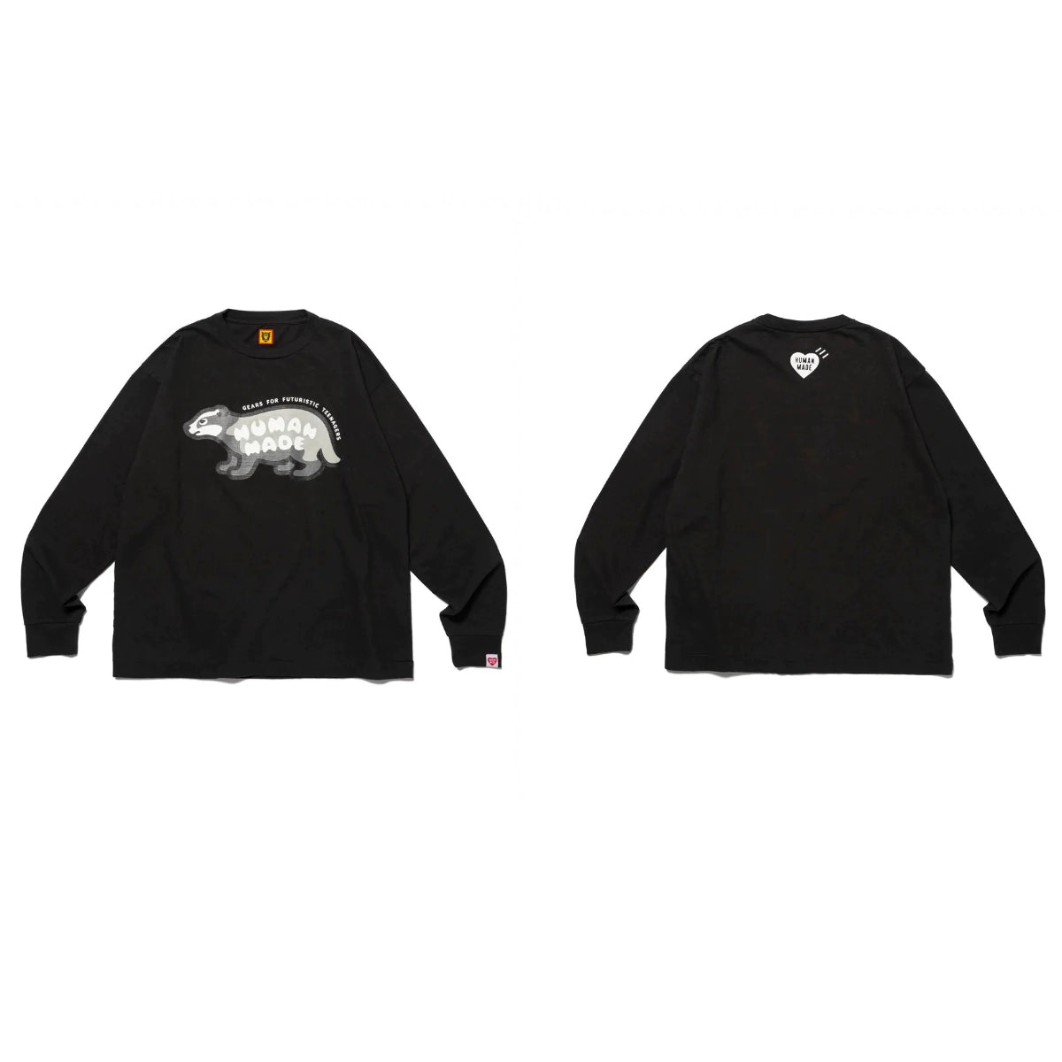 Japanese animal cartoon print long-sleeved T-shirt heavy bottoming shirt