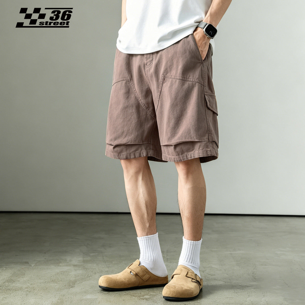 American Retro Cargo Shorts – Loose Fit Washed Cotton Summer Shorts for Men | Yamalinclothes