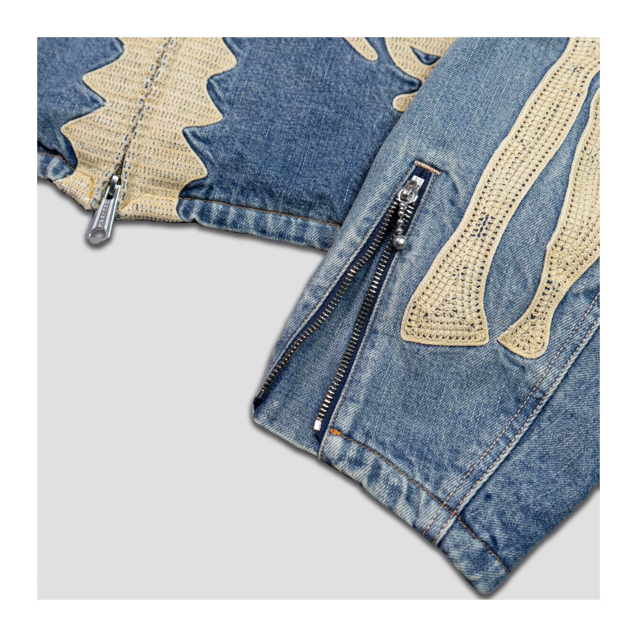 {{ Reversible Heavy Industry Bone-Embroidered Loose Denim Jacket – Japanese vintage | yamalin clothes | Yamalinclothes }}