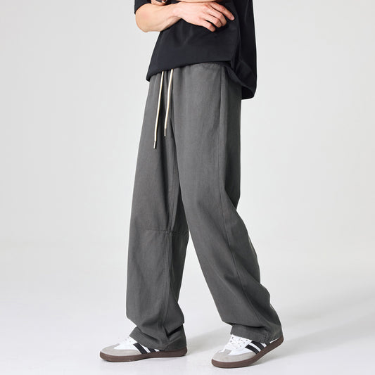 Japanese relaxed pants, Tencel slacks, men's new summer cool Lyocell loose straight cargo pants