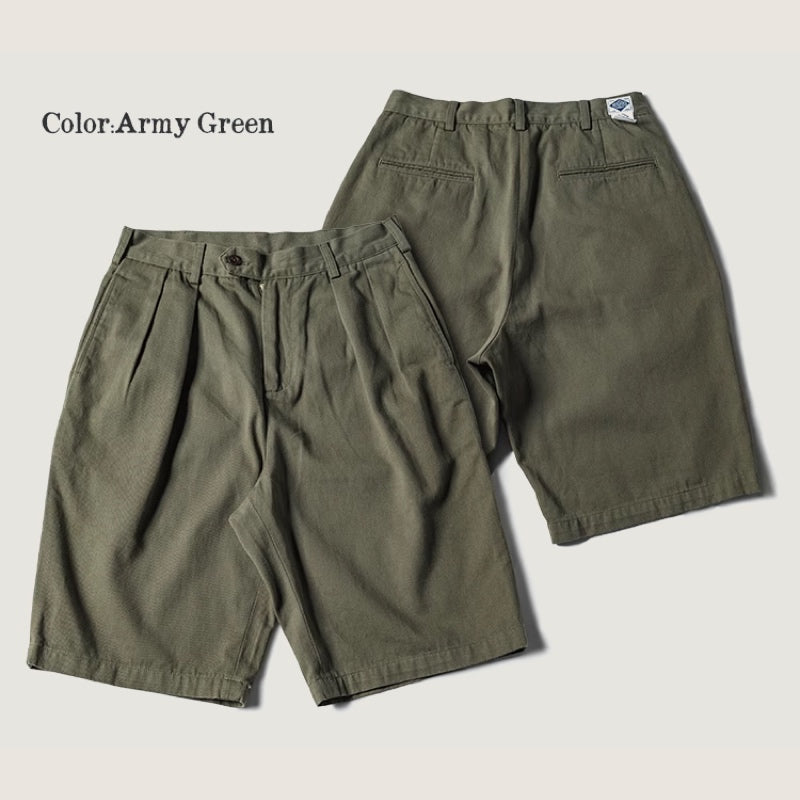Gentleman's Shorts NonStock Classic Two-Pleated Sandwash Twill Cropped Pants with IVY Hawaiian Effortlessness