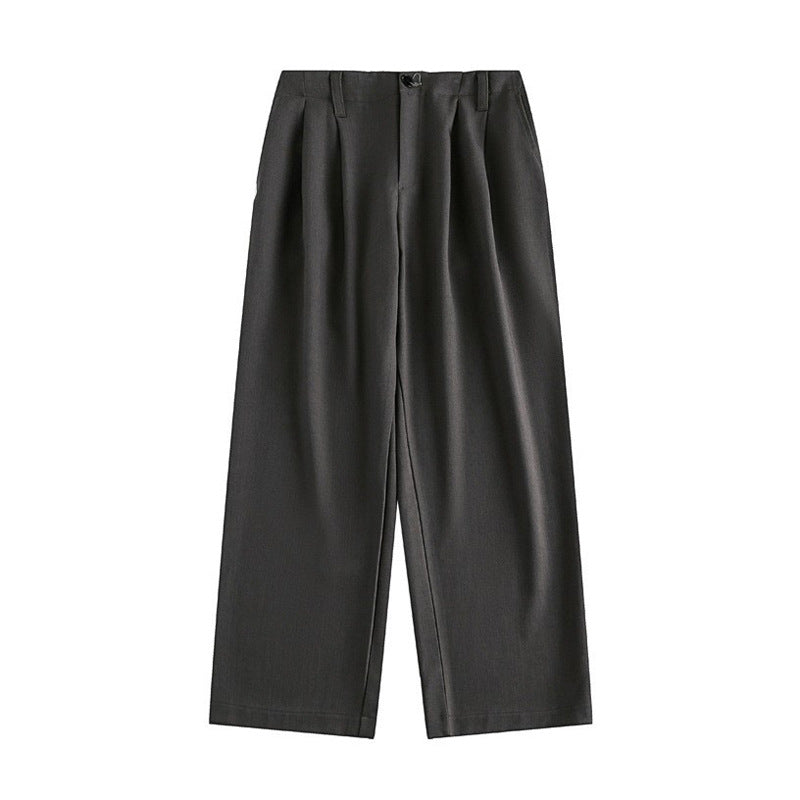 Japanese Retro Double Pleated Wide-Leg Suit Pants – Oversized Unisex Slacks