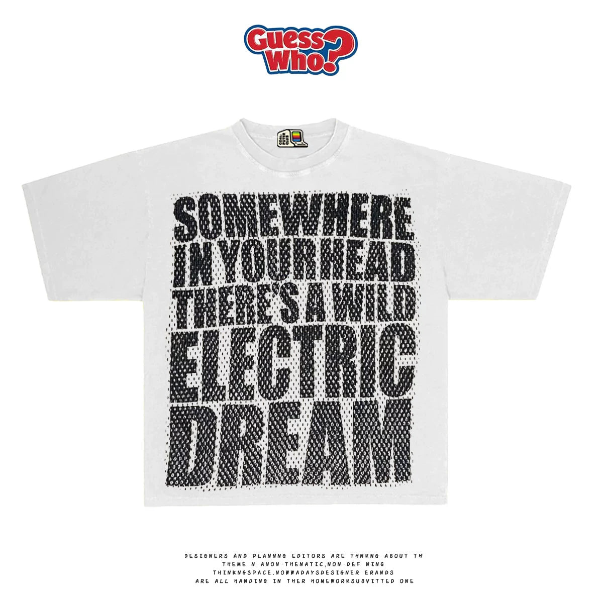 Artist Series Oversize Large Edition Copywriting Short Sleeve T-Shirt Short Sleeve Tee Real 270g!