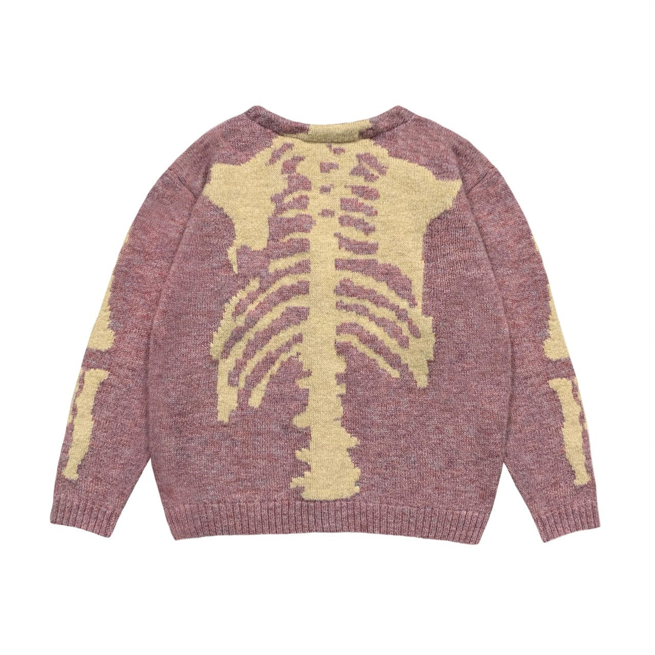 vintage Hirata and Hiroshi V-neck ribbed skeleton Japanese knitted loose cardigan sweater
