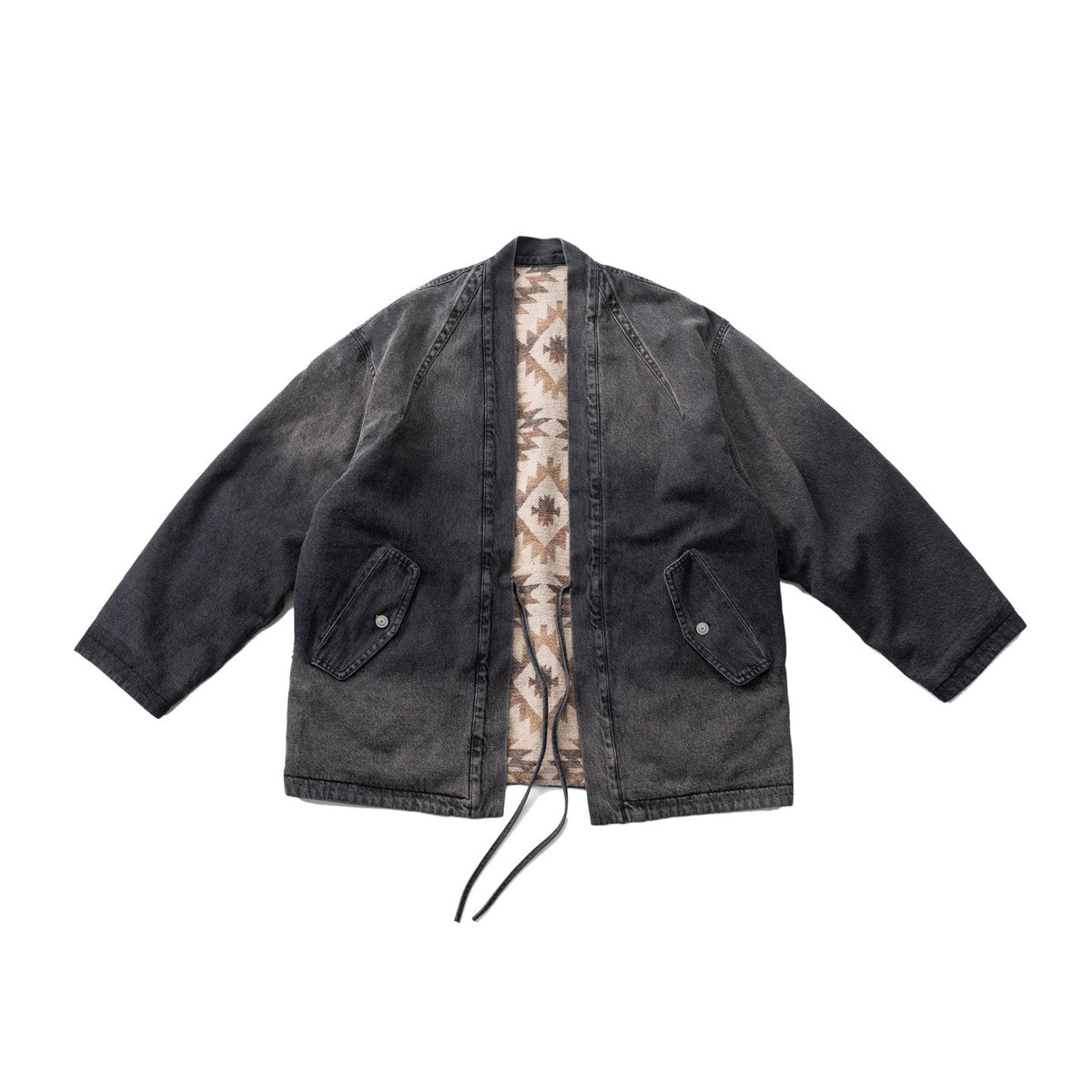 Reversible Denim Jacket – Washed Tie Front | Yamalinclothes