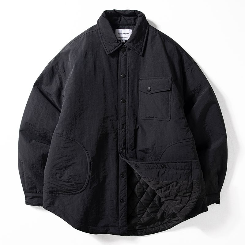 Quilted Lapel Jacket – Windproof Waterproof Oversized Unisex Cotton Padded Coat