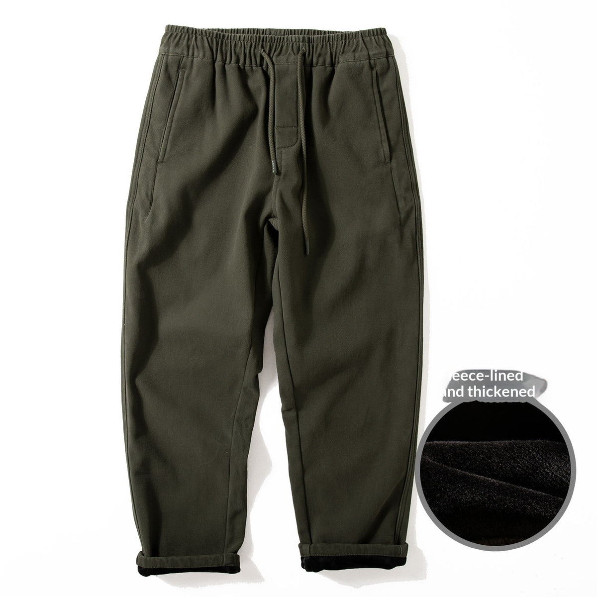 Cotton Work Pants – Drawstring Waist & Relaxed Fit