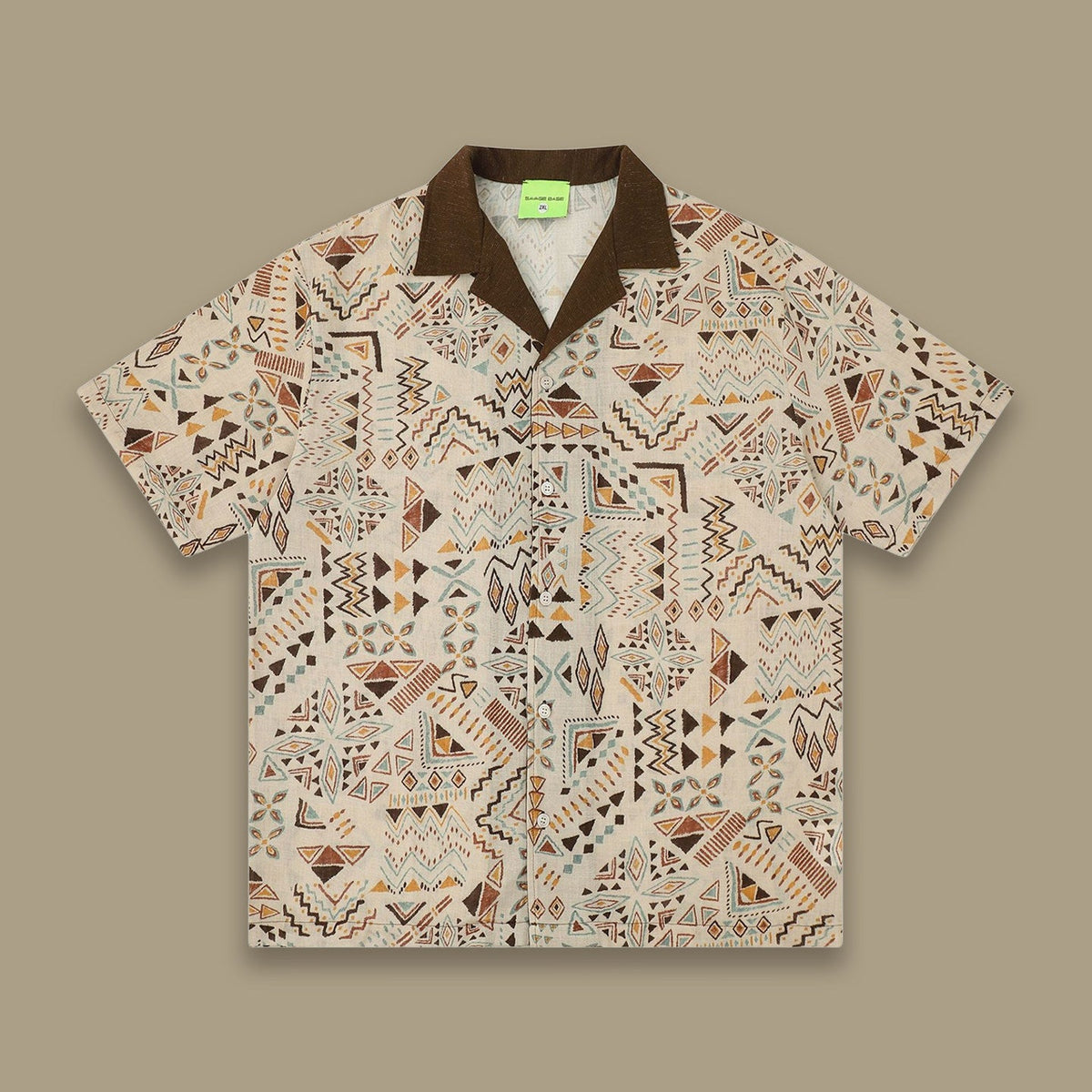 Niche Design American Retro Creative Full Print Graffiti Casual Short-Sleeve Shirt | Yamalinclothes