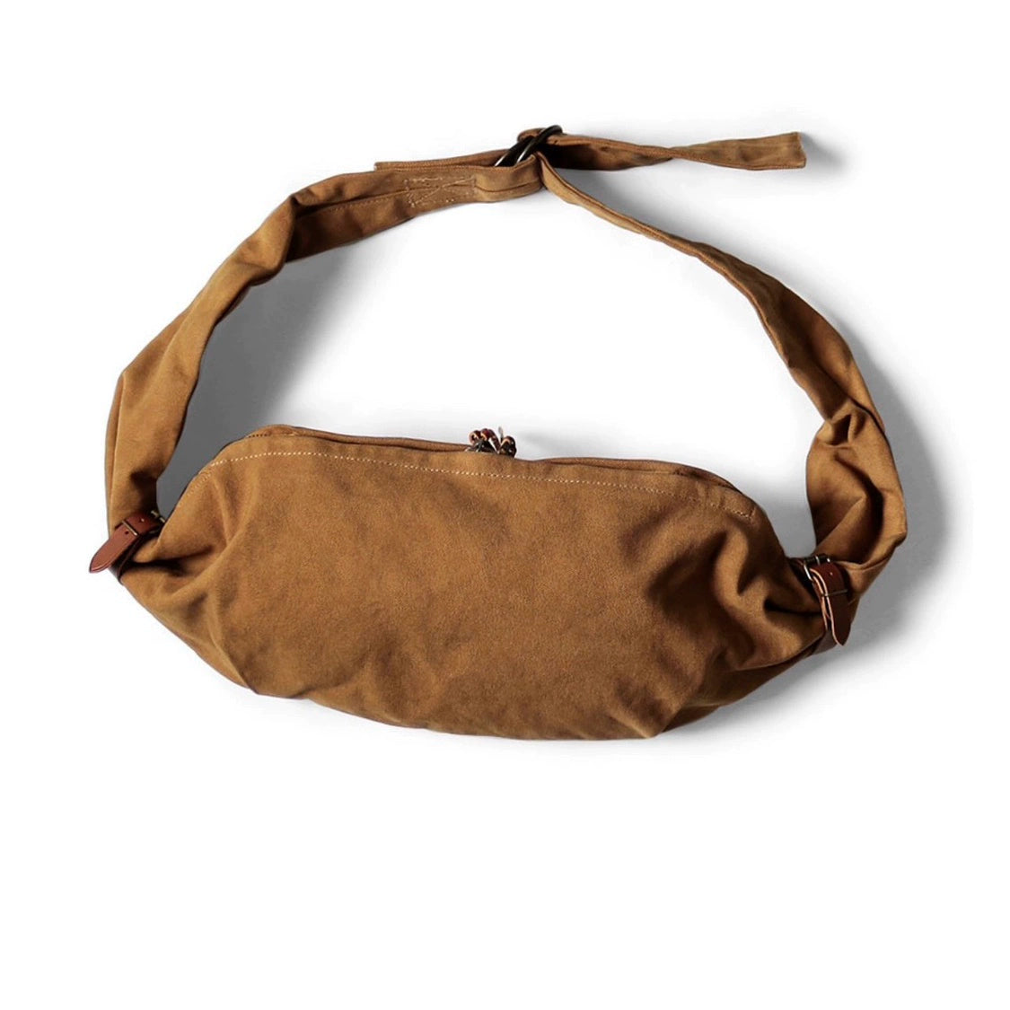 cotton arabesque water ripple cowhide Japanese men's and women's trend crossbody shoulder bag