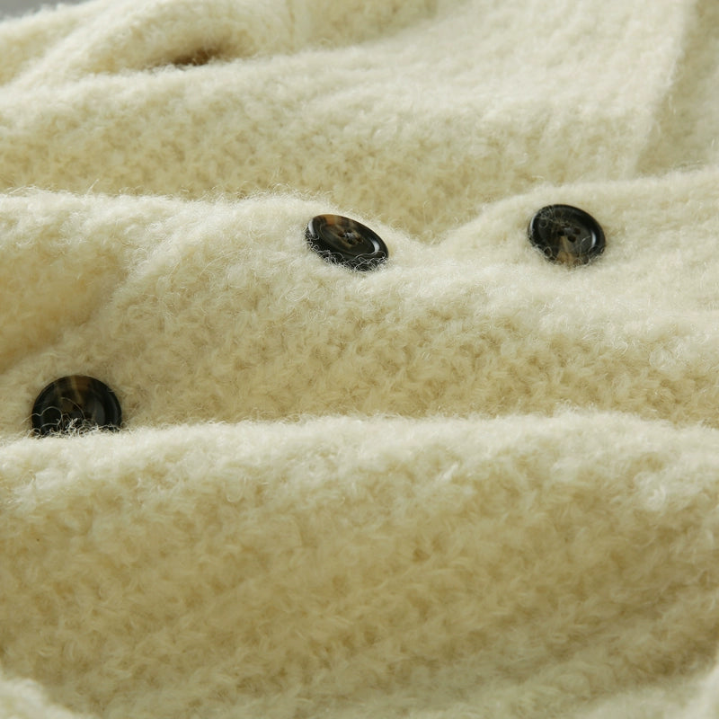 Blockbuster! 32% Alpaca + 30% Wool Italy Order Men's Thickened Cardigan Knitted Sweater Jacket