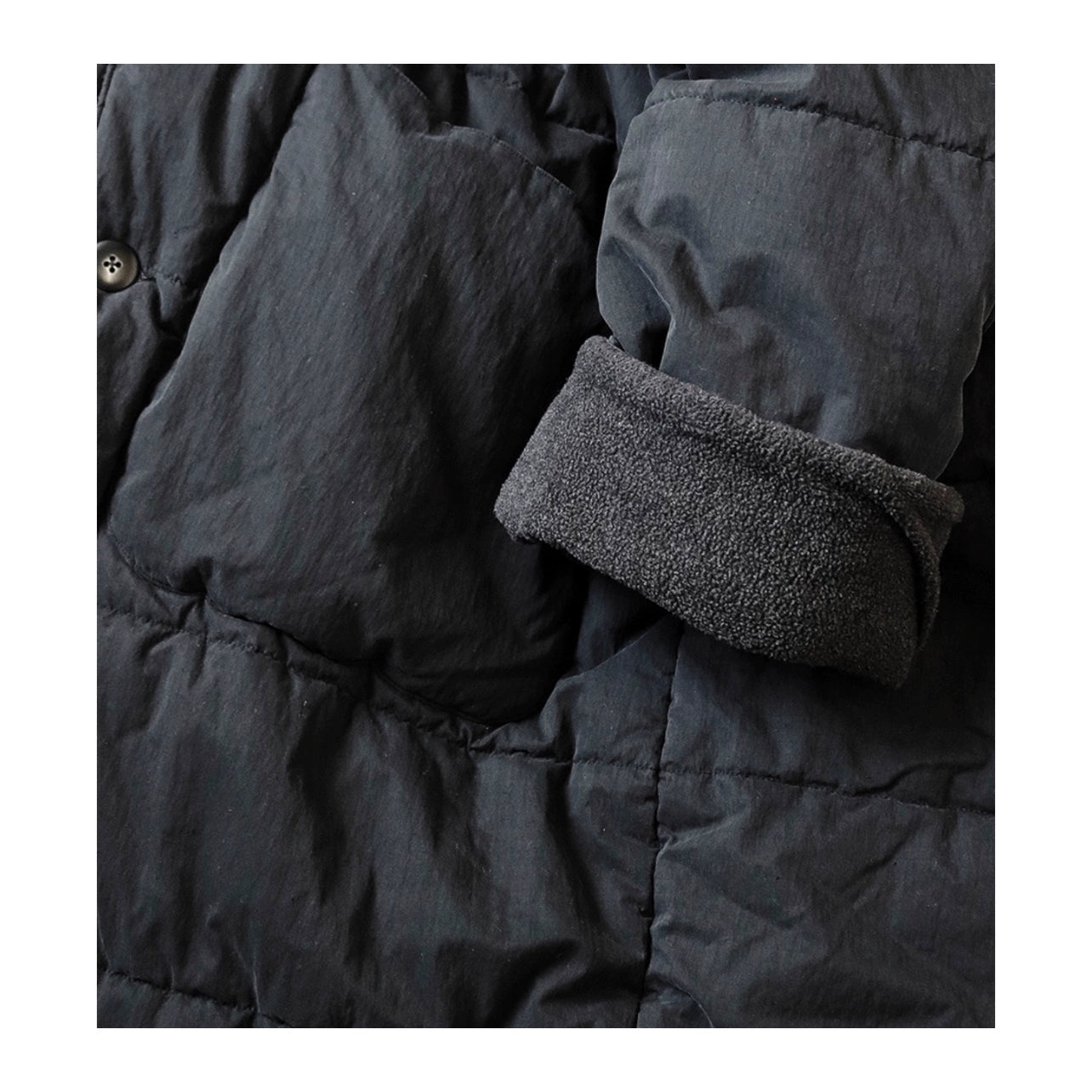 23AW Japanese casual mid-length five-point quilt wrap cotton jacket