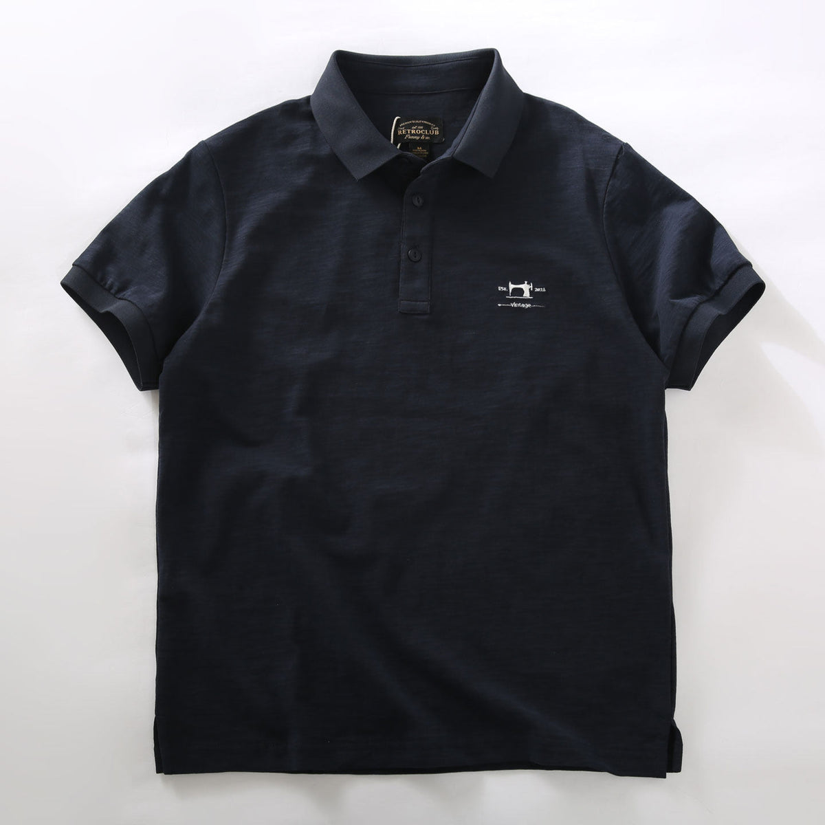 American Vintage Slub Cotton Short-Sleeve Polo Shirt – Loose 100% Cotton Men's Summer Top | Yamalinclothes