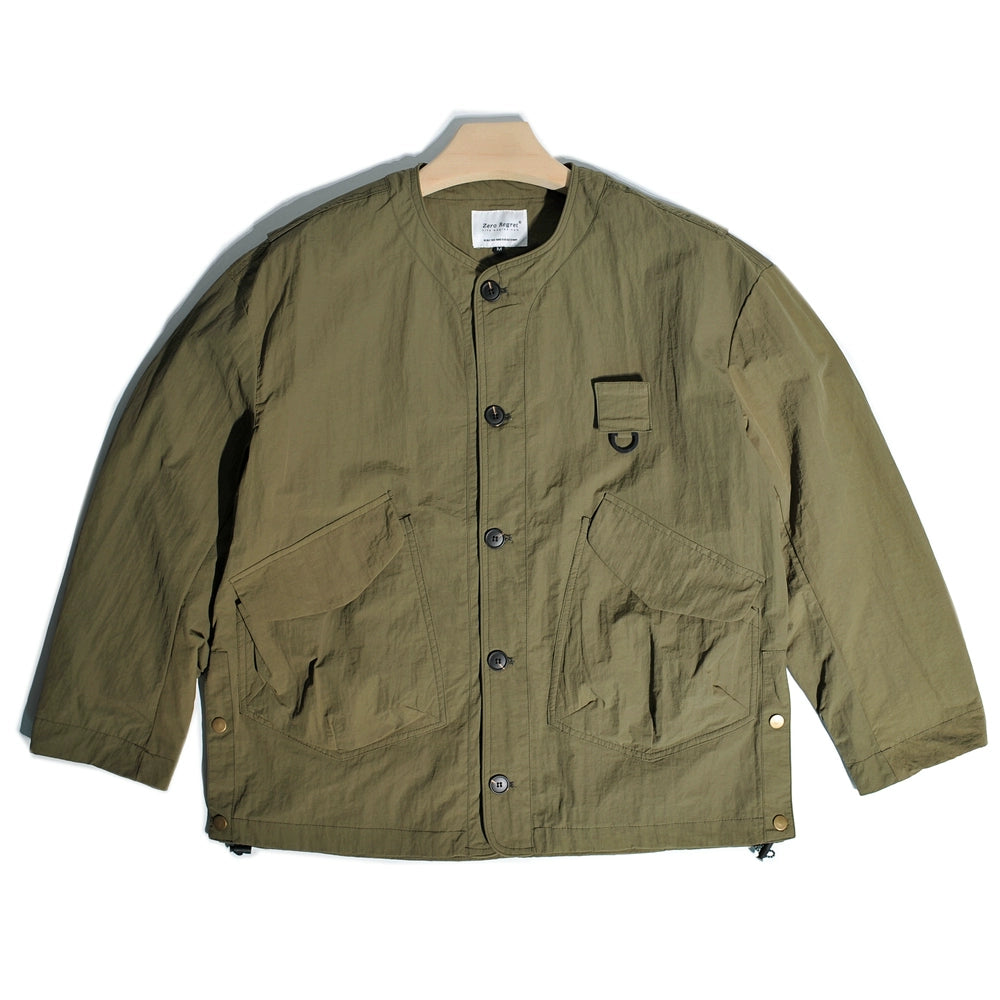 CityBoy Minato Wind Turbine Mountain Outdoor Hunting Pocket Collarless Cargo Jacket Japanese Loose Fishing Jacket