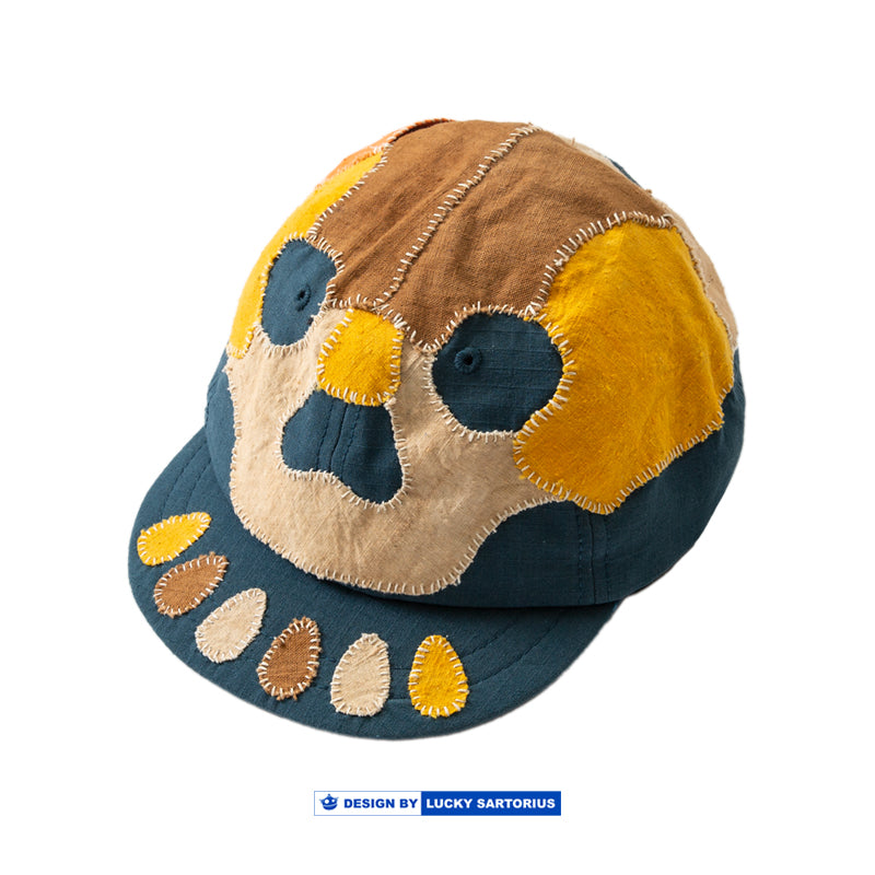 Handmade stickers embroidered short brim cap cartoon skull hat men and women