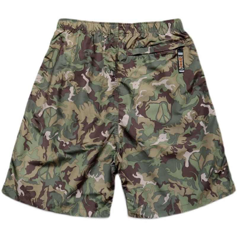 Quick-drying camouflage Japanese and Korean loose elastic trend all-matching casual shorts