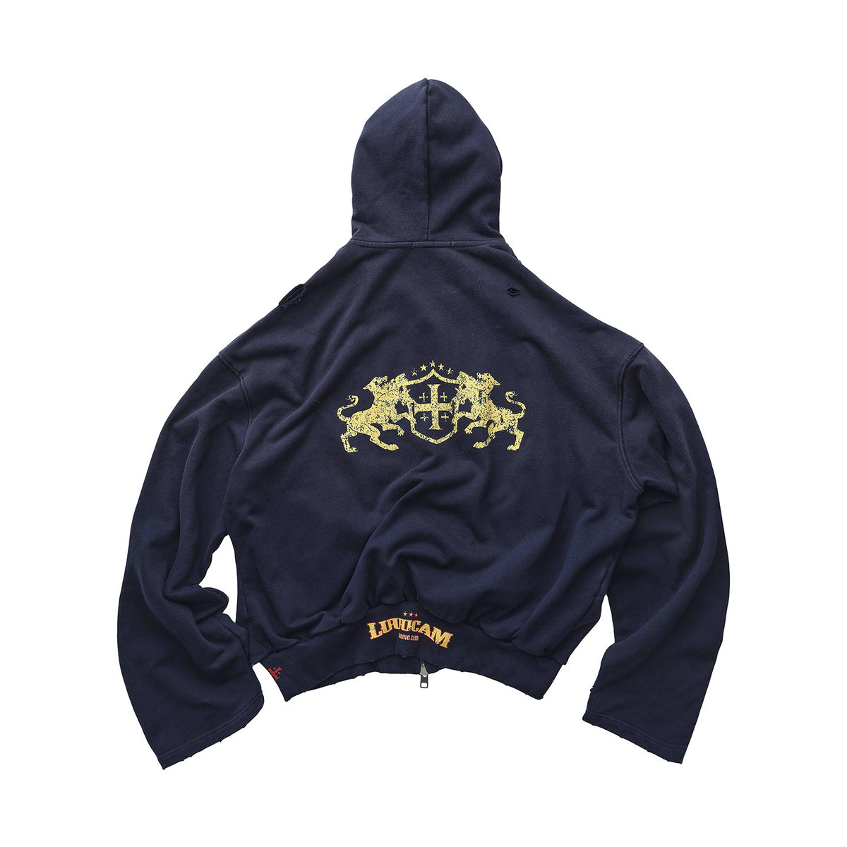 Washed Splash Ink Zip-Up Boxy Hoodie – Oversized Unisex Streetwear | Yamalinclothes