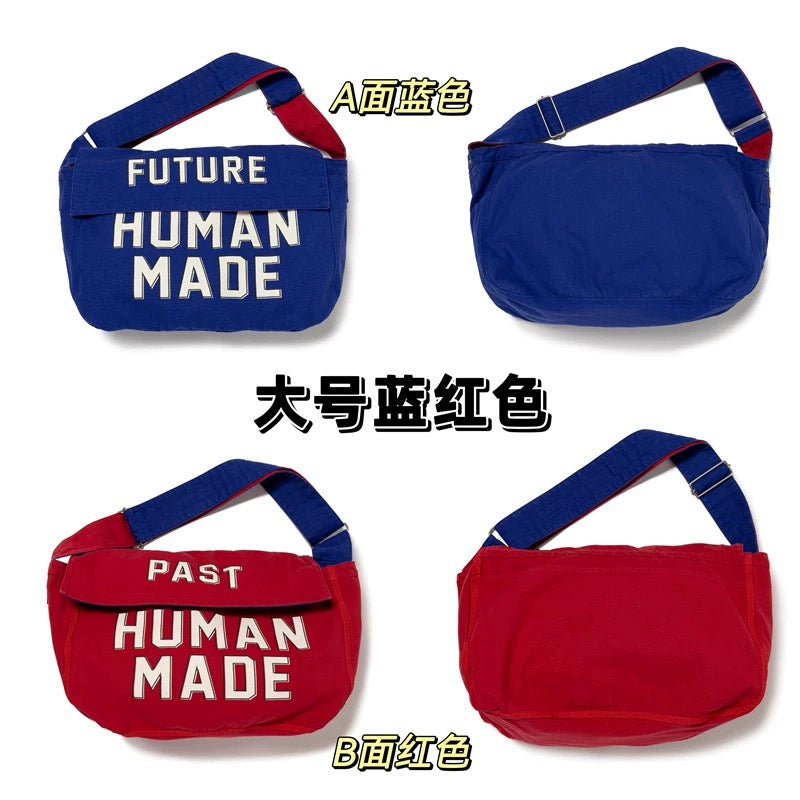 cotton arabesque water ripple cowhide Japanese men's and women's trend crossbody shoulder bag