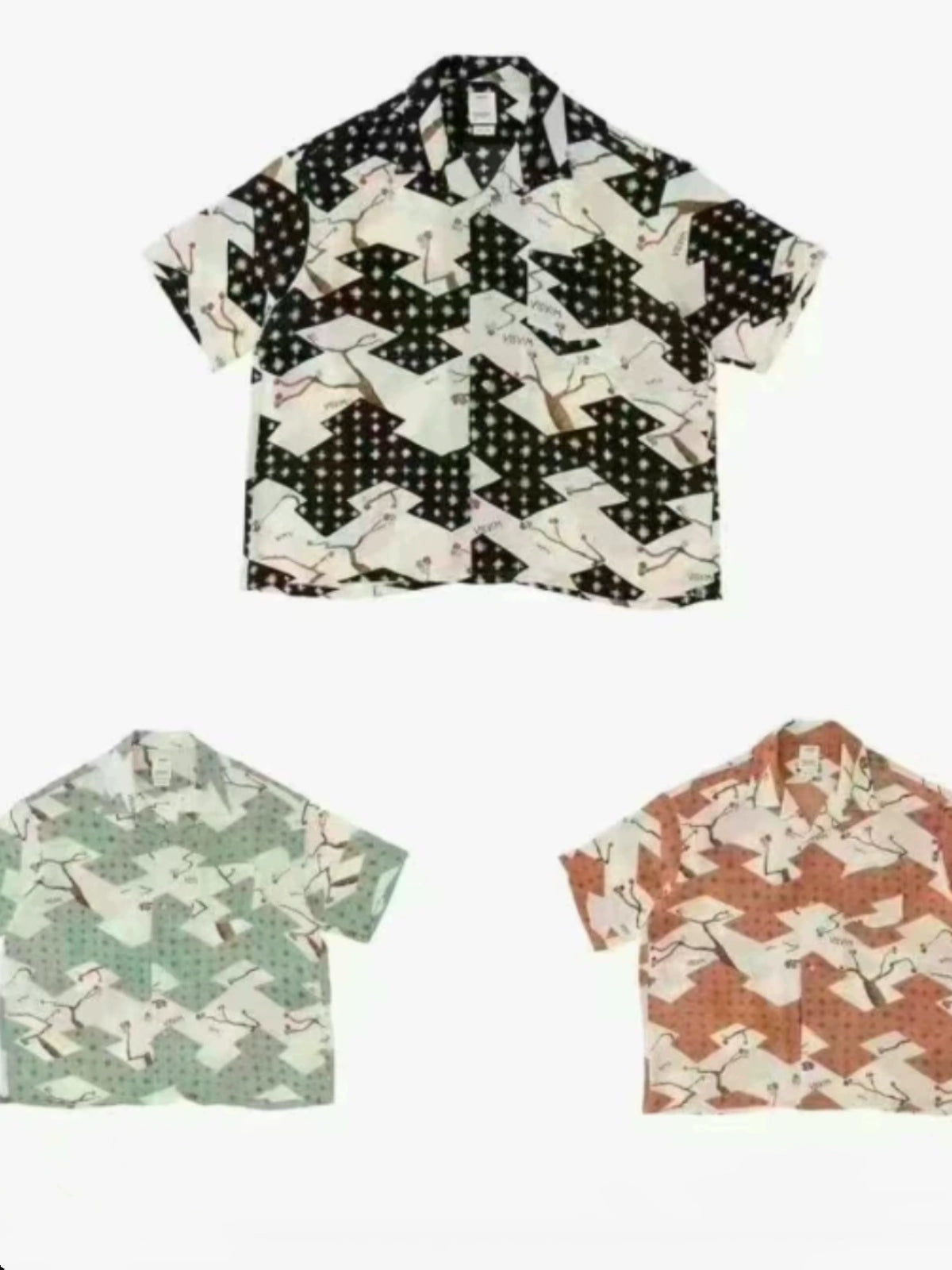 CROSBY HICHI NAKAMURA HAND-DYED HAWAII BLOSSOM RICH SHORT-SLEEVED SHIRT