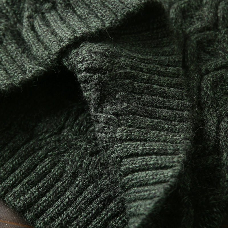 Heavy hard goods 100/wool Italian custom foreign trade original single tail goods men's thickened knitted sweater jacket