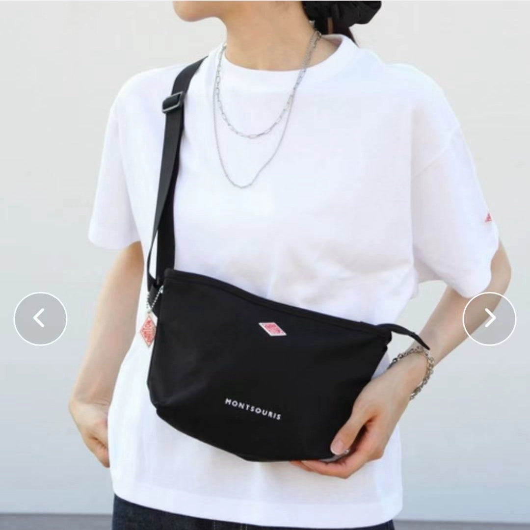 cotton arabesque water ripple cowhide Japanese men's and women's trend crossbody shoulder bag