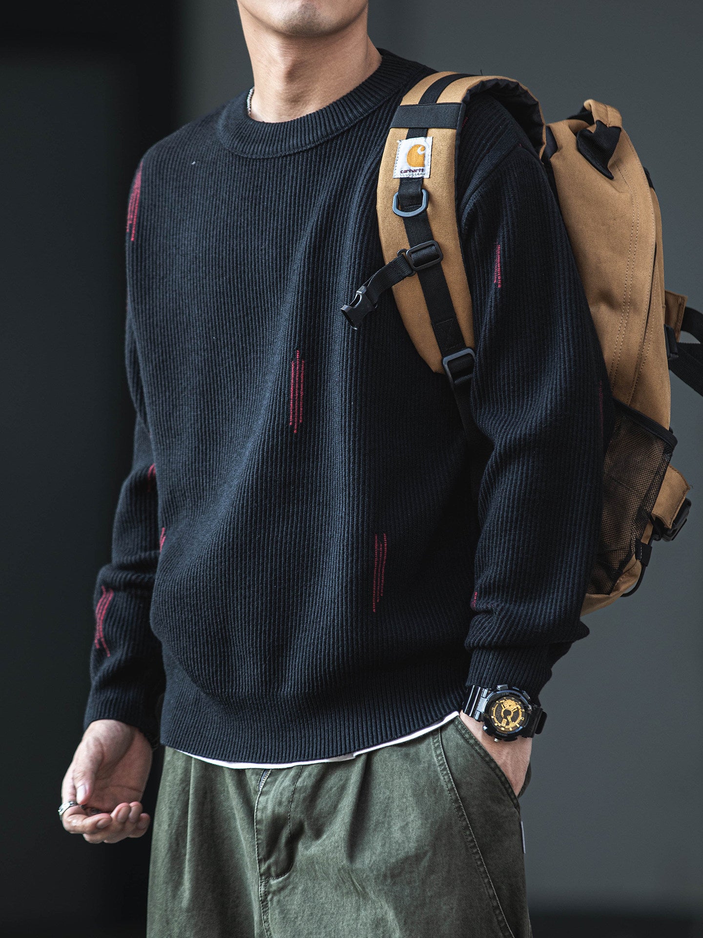 Vintage Knit Sweater – Casual Warm Pullover Men – Japanese vintage | yamalin clothes | Yamalinclothes
