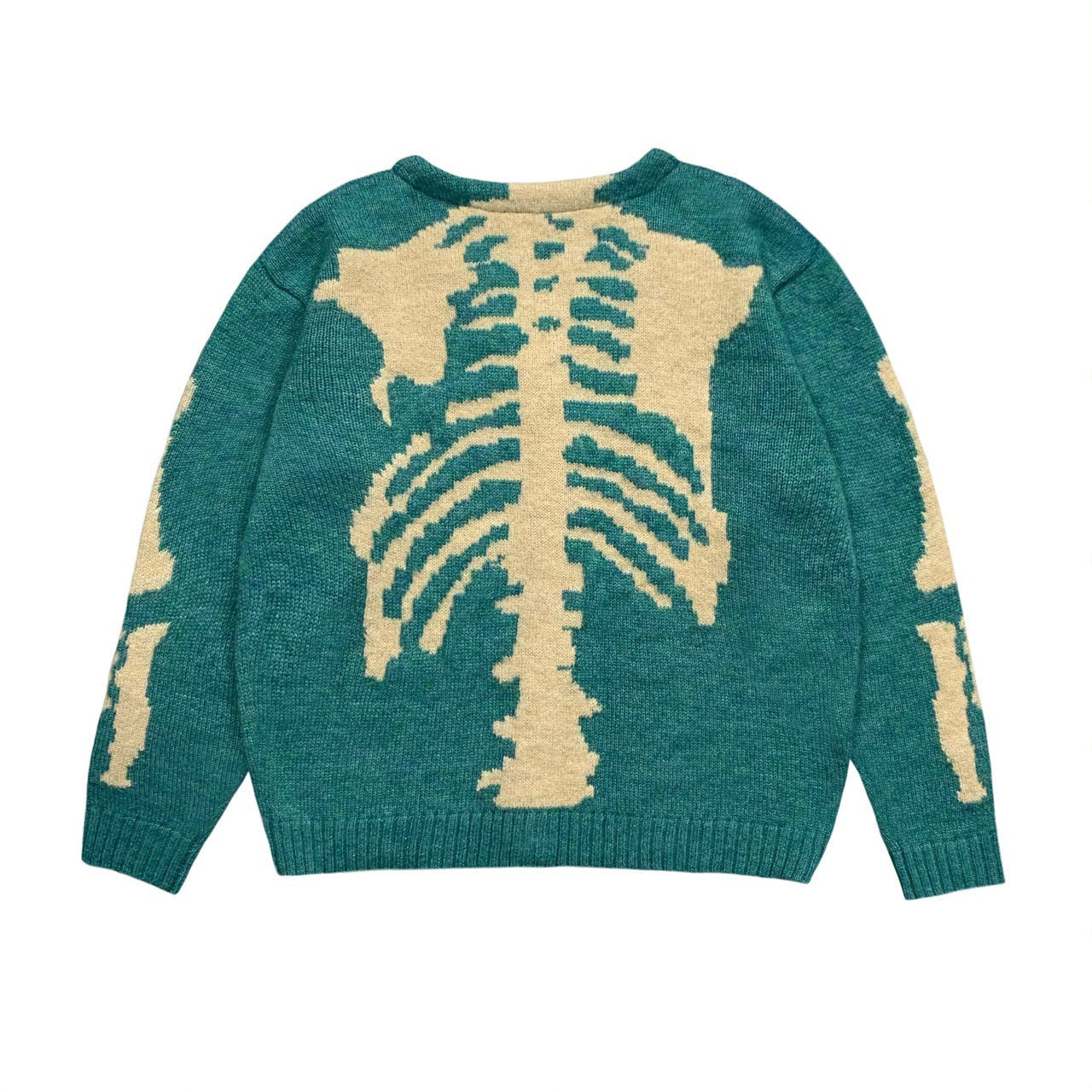 vintage Hirata and Hiroshi V-neck ribbed skeleton Japanese knitted loose cardigan sweater