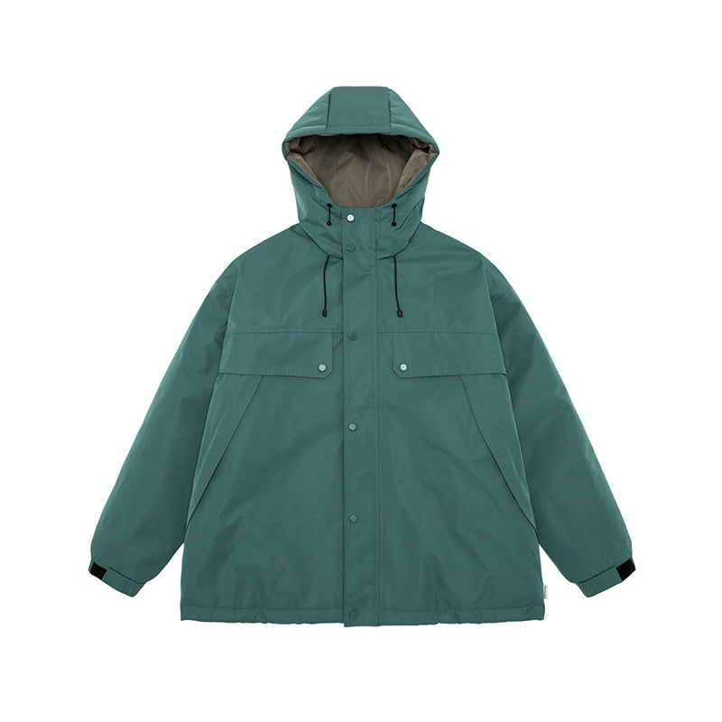 Hooded Padded Jacket – Large Flap Pockets | Yamalinclothes