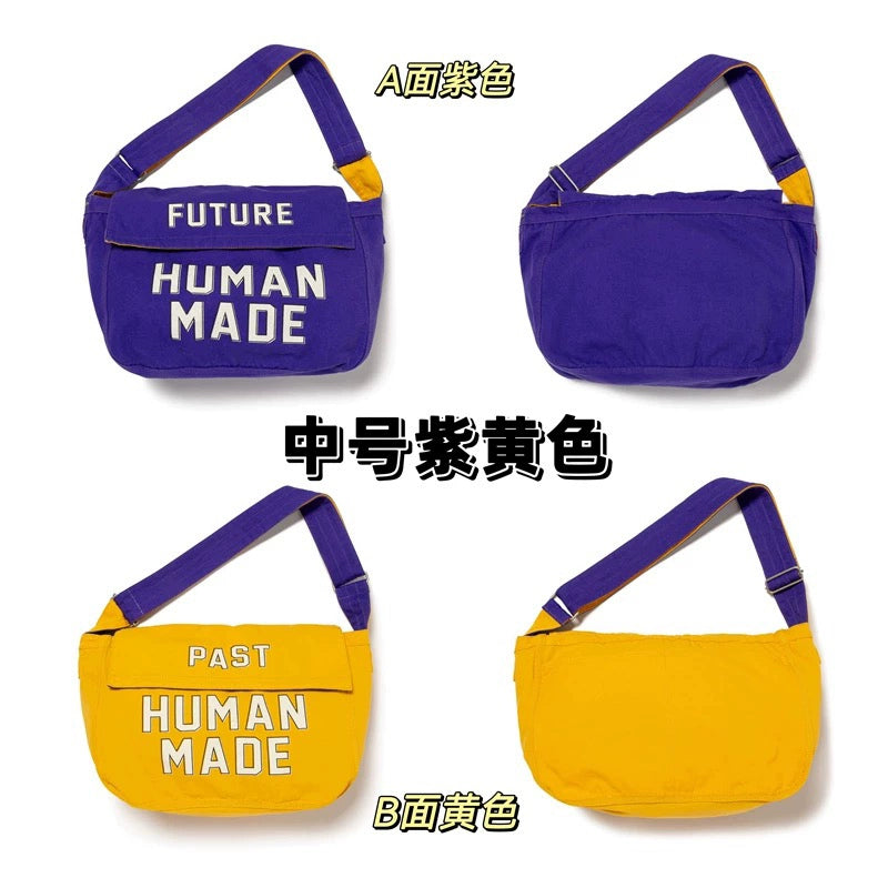 cotton arabesque water ripple cowhide Japanese men's and women's trend crossbody shoulder bag