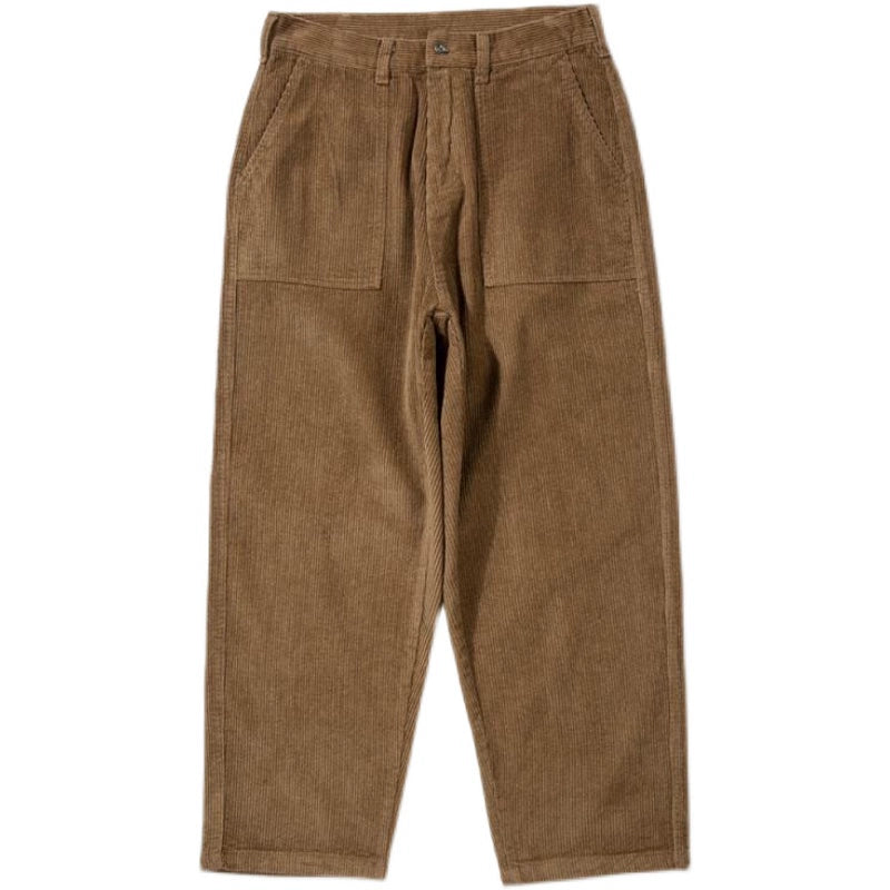 Corduroy pants fashion brand loose casual straight overalls