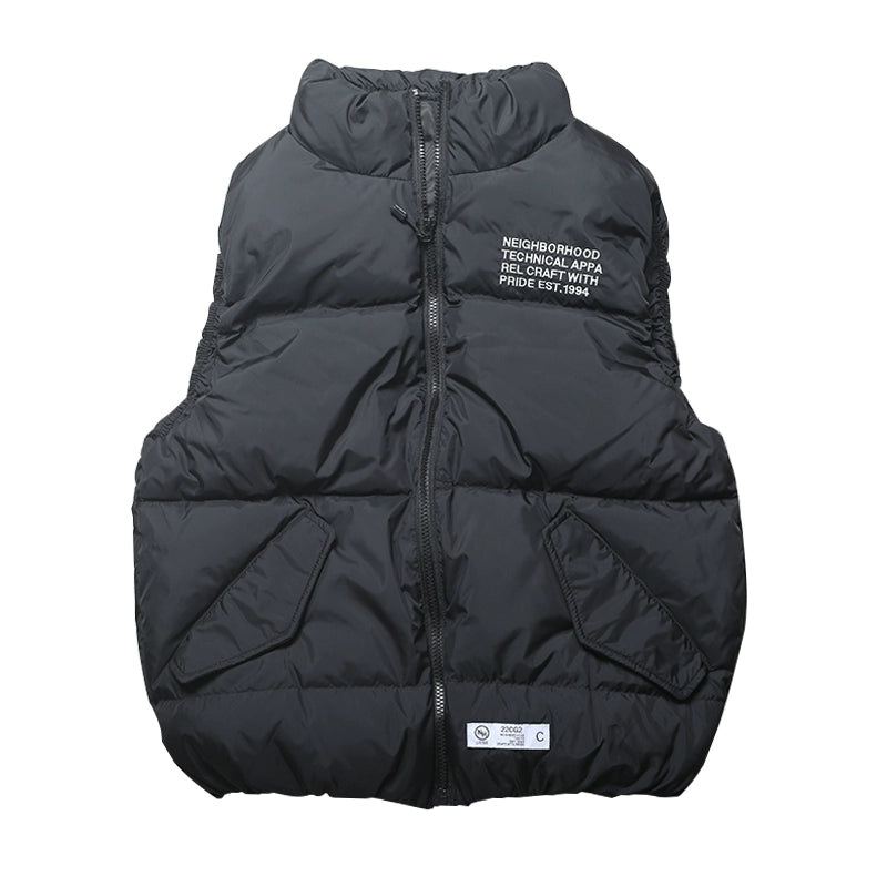 Three-color embroidered Japanese down vest 90% down couple style