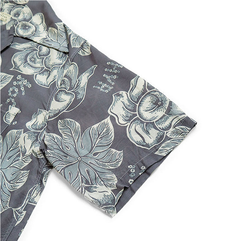 Japanese vintage floral Hawaiian all-over loose short-sleeved shirt