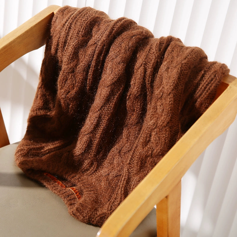 Heavy goods! 58% mohair + 15 wool Italy order high-end men's thickened sweater winter