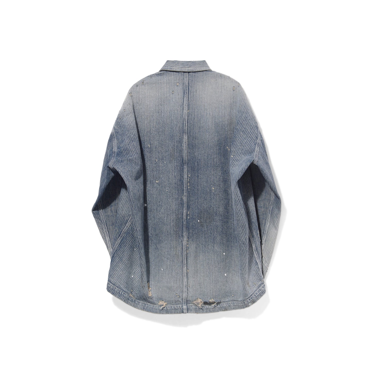 25SS Japanese washed water old loose lapel denim coat