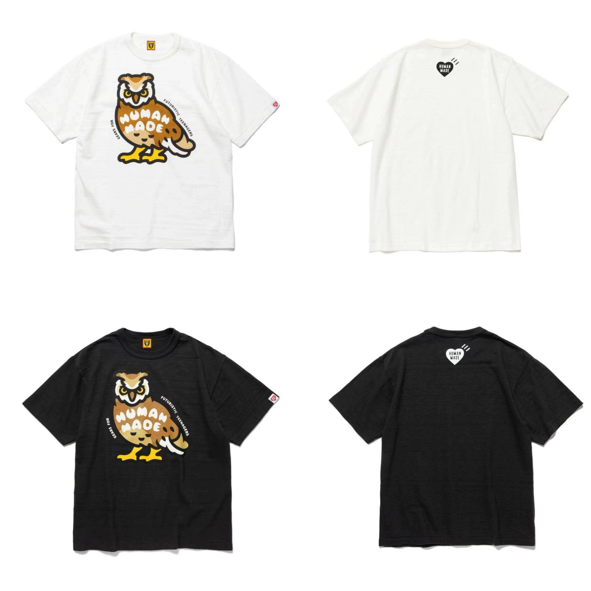 Japanese Heavy Summer Bamboo Cotton 280g Tiger Head Print Short Sleeve T-Shirt Loose casual tee