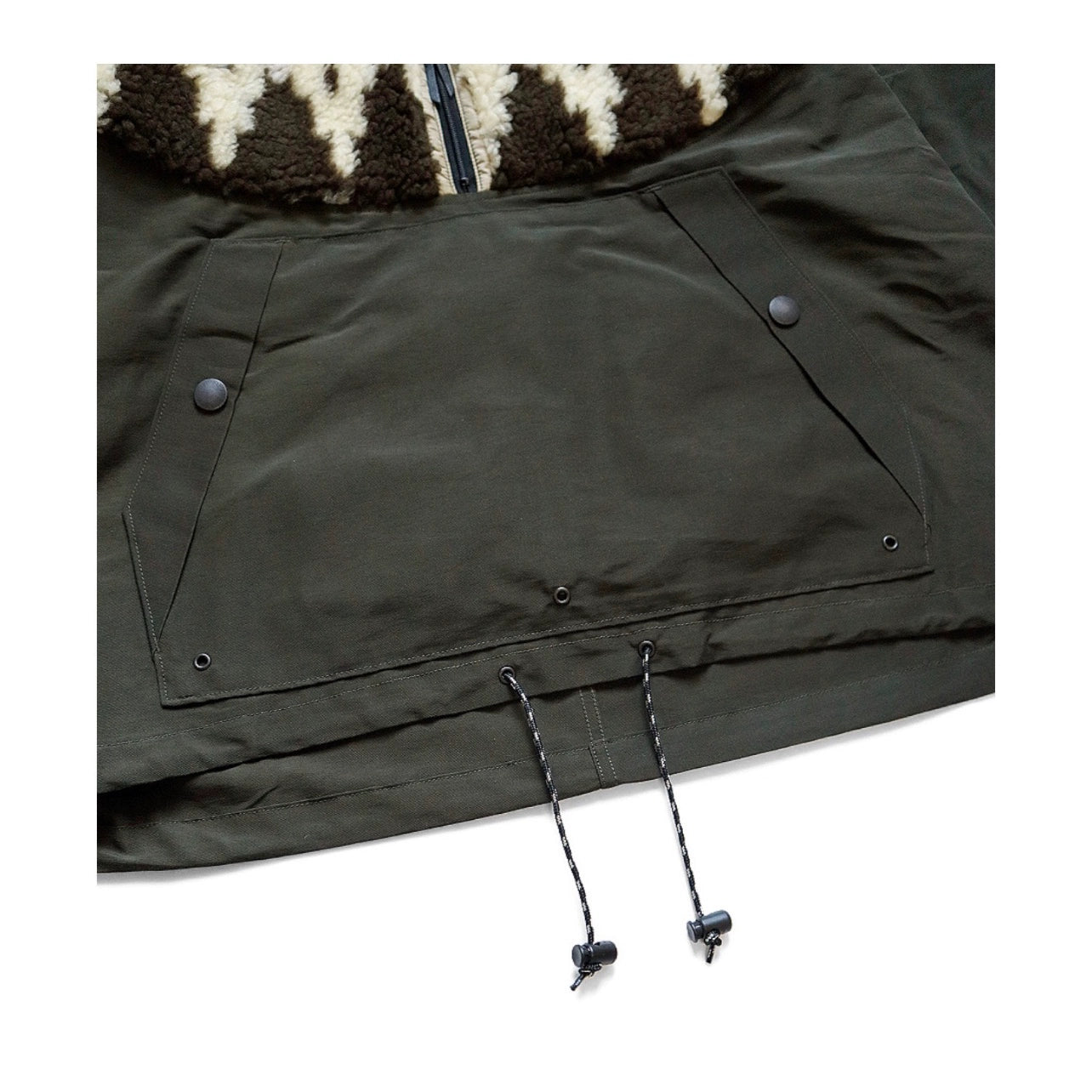 23AW Lambswool Printed Patchwork Half-Turtleneck Jacket
