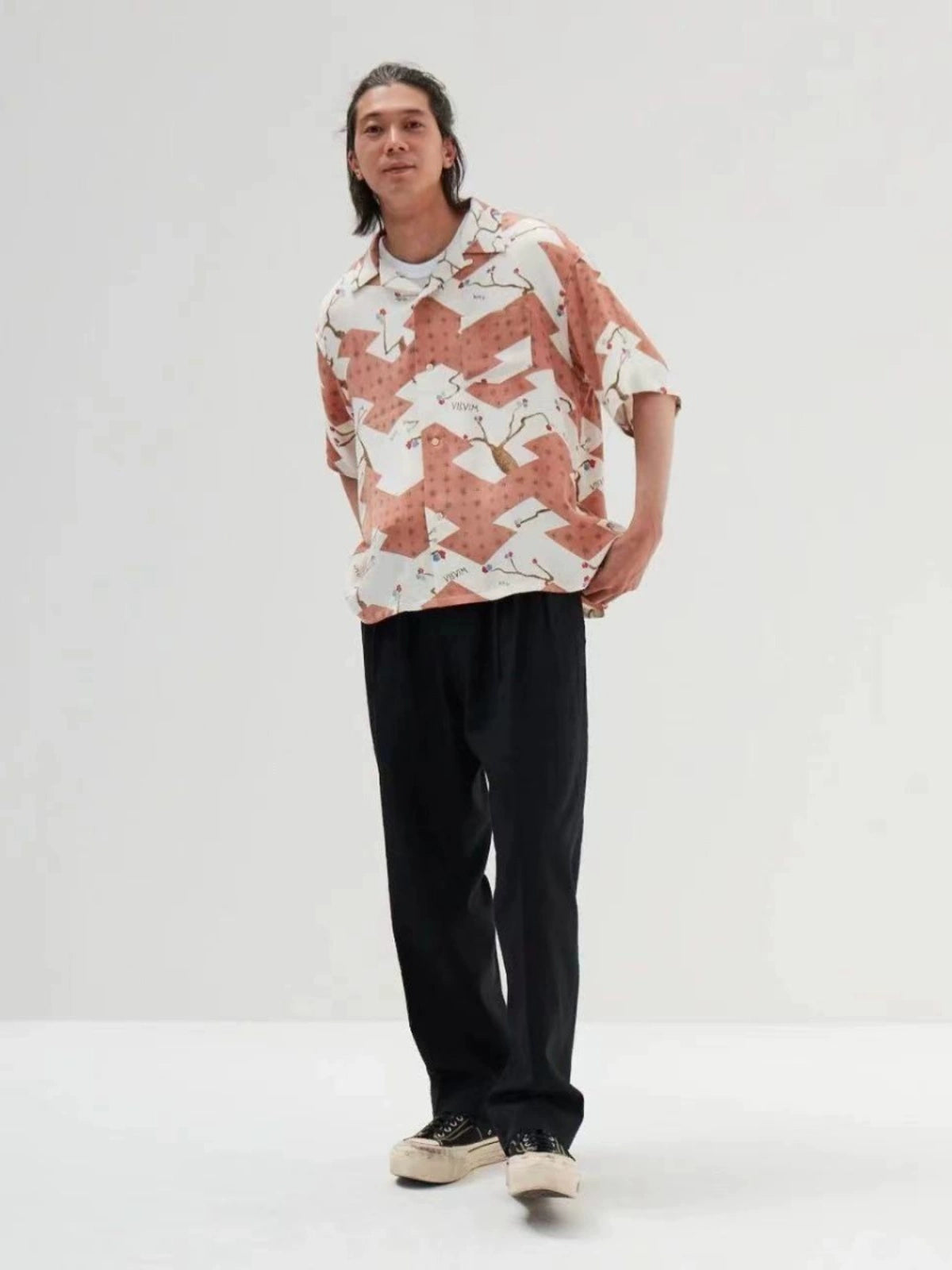 CROSBY HICHI NAKAMURA HAND-DYED HAWAII BLOSSOM RICH SHORT-SLEEVED SHIRT