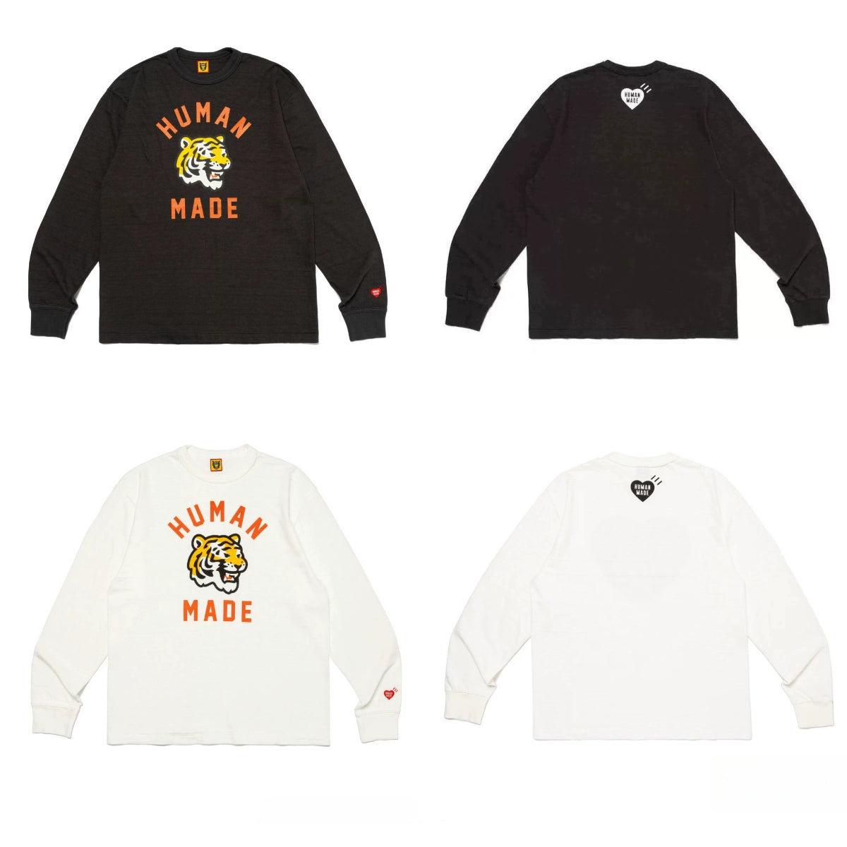Heavy cotton long sleeve T-shirt loose casual cartoon print retro base shirt