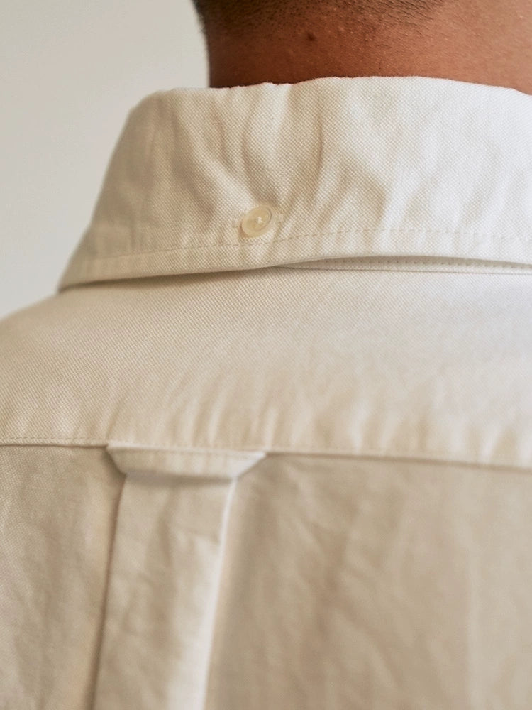 Button-Down Collar White Shirt OCBD Long Sleeve Ivy ivy Peak Lapel American Temperament Casual Versatile