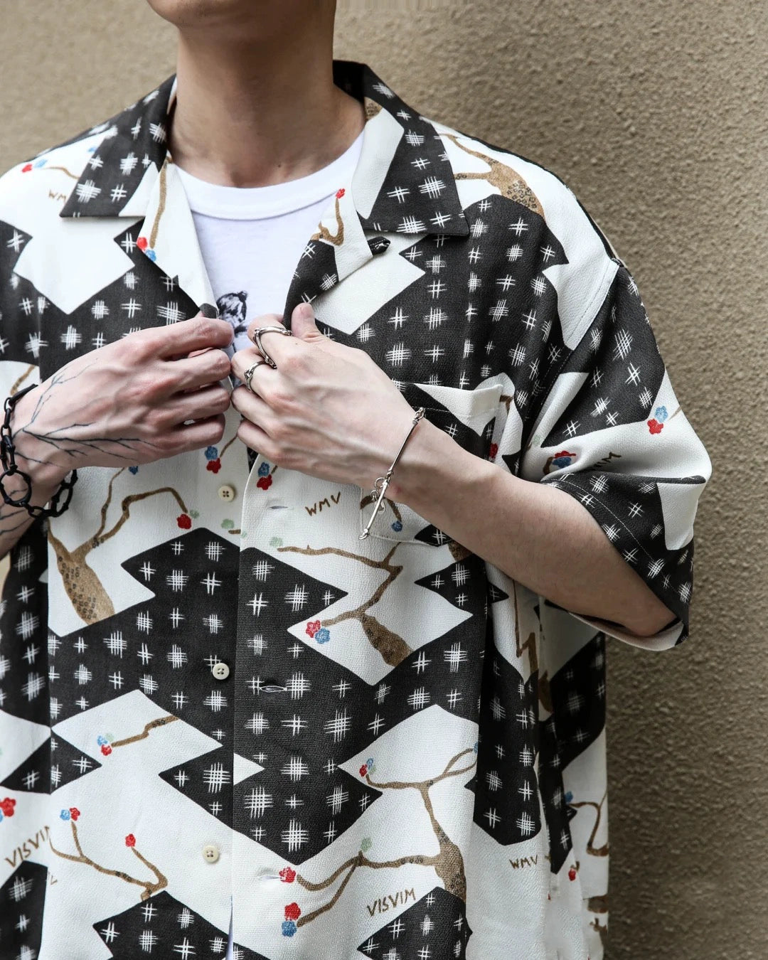 CROSBY HICHI NAKAMURA HAND-DYED HAWAII BLOSSOM RICH SHORT-SLEEVED SHIRT
