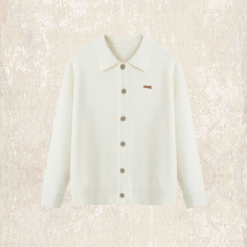 American heavyweight retro sweater men's autumn and winter lazy style cardigan jacket men's trendy brand Japanese loose knitwear men