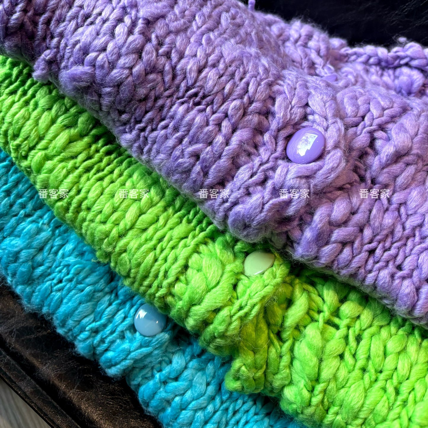 Women's Korean Retro High Collar Knitted Cardigan - Petite Short Slimming Thickened Sweater Coat